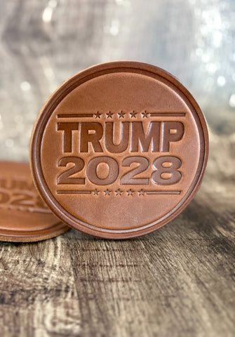 "TRUMP 2028" Leather Drink Coaster Set (Set of 4)